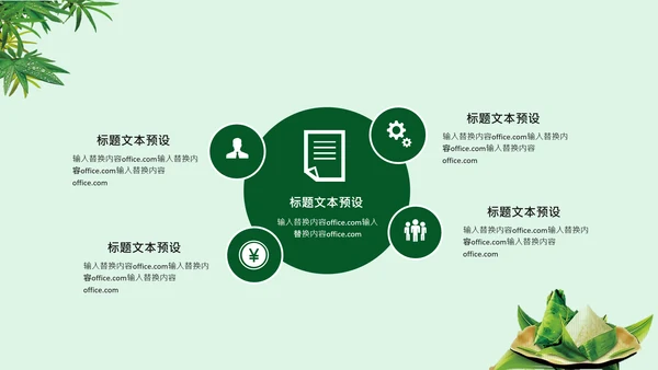 绿决端午节习俗介绍活动通用PPT模板