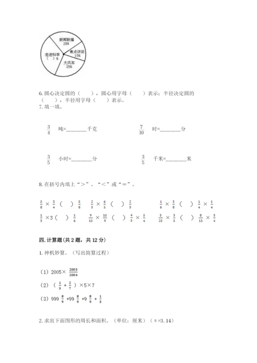 人教版数学六年级上册期末考试卷附答案（典型题）.docx