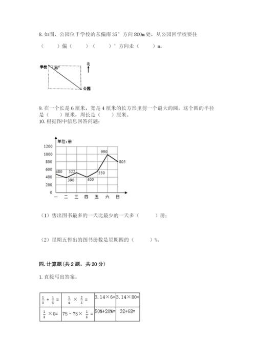 人教版六年级上册数学期末测试卷带答案（达标题）.docx