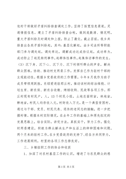 乡镇挂职干部工作总结.docx