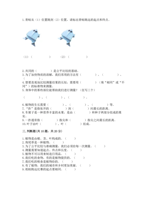 教科版一年级上册科学期末测试卷（网校专用）.docx