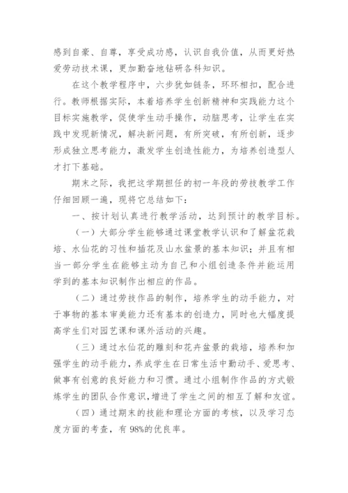 劳技课的教学总结.docx