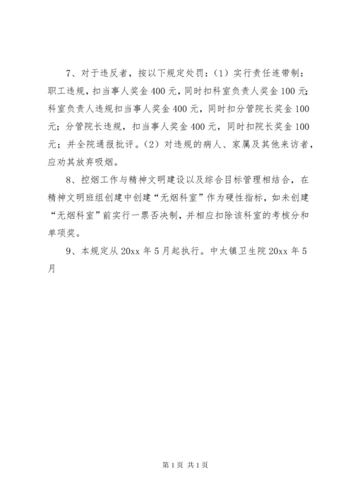 医院禁烟规章制度.docx