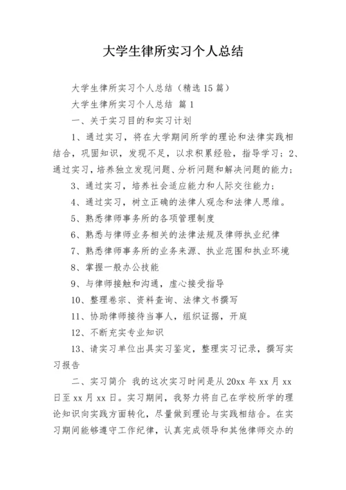 大学生律所实习个人总结.docx