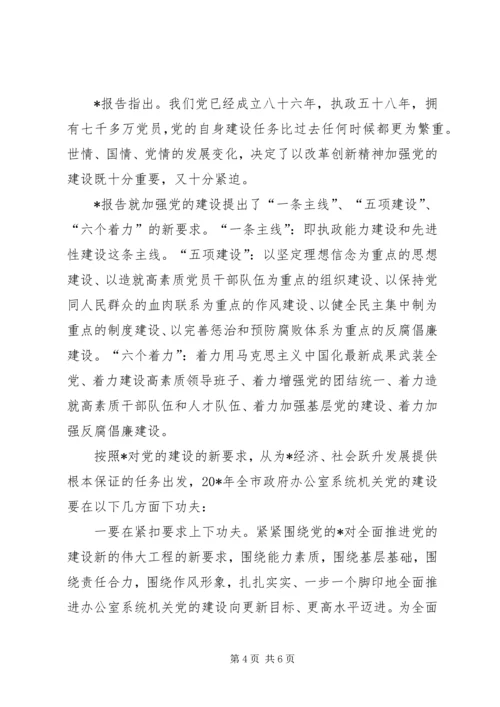 政府办公室党建工作调研报告（市）.docx