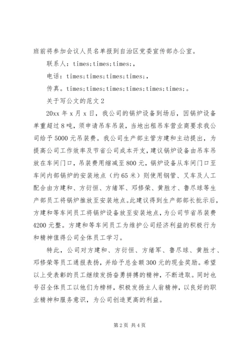 关于写公文的范文.docx
