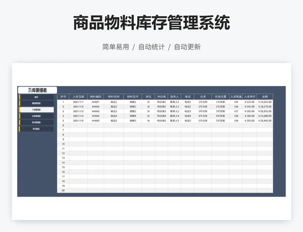 商品物料库存管理系统