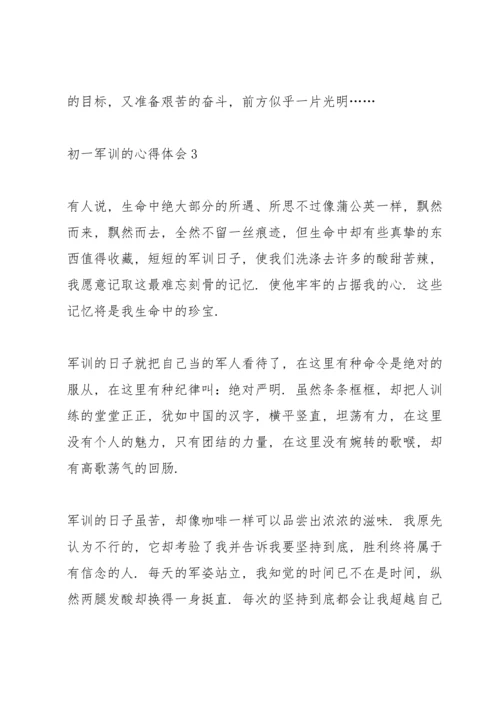 初一军训的心得体会十篇.docx