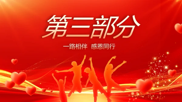 红色喜庆员工生日会生日派对动态PPT模板