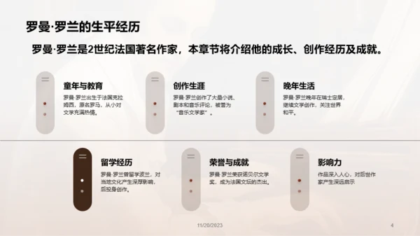 黄色读书笔记约翰.克里斯朵夫PPT模板