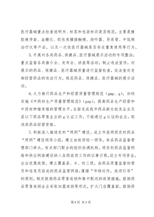 食品药品专项整治工作实施方案 (10).docx