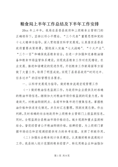 粮食局上半年工作总结及下半年工作安排.docx