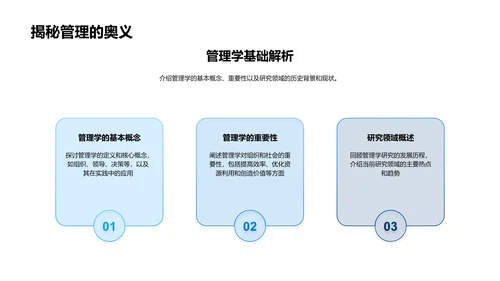 管理学答辩报告PPT模板