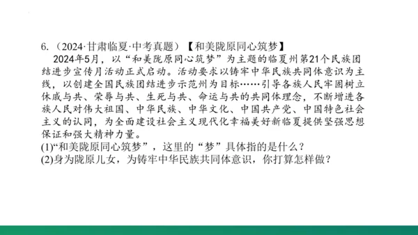 第四单元《和谐与梦想》复习课件