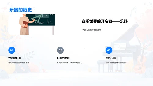 乐器世界探秘PPT模板