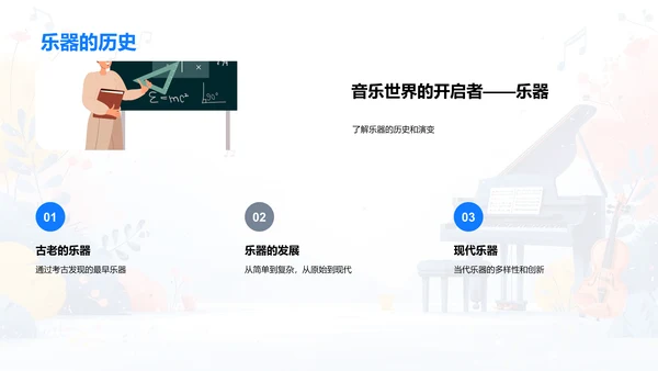 乐器世界探秘PPT模板