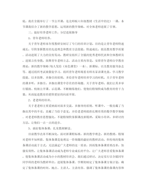 精编之小学数学教研员工作自我参考总结范文.docx