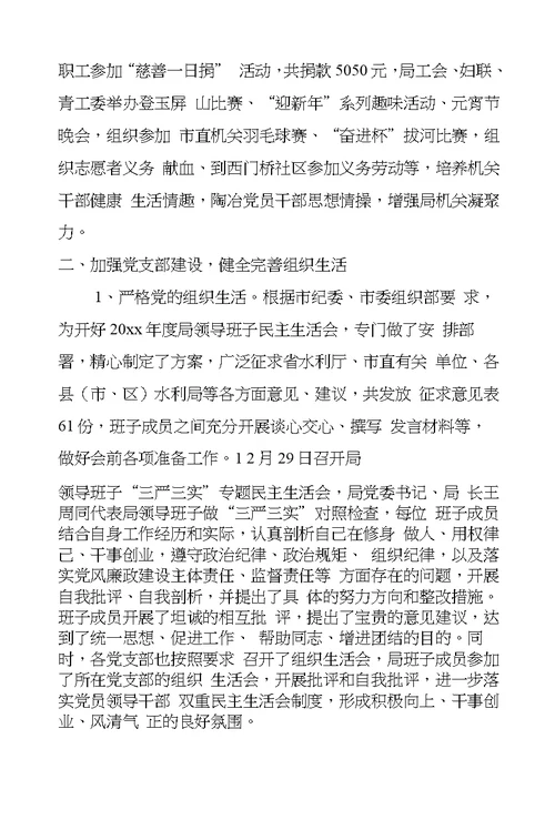 市水利局年度党建工作总结