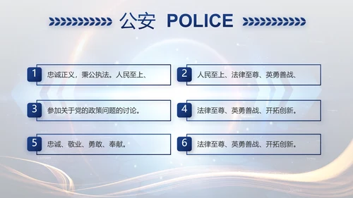 蓝色大气警察公安大脑建设PPT