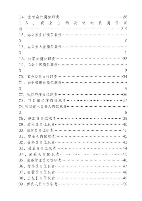 通用建筑工程公司规章制度及岗位职责大全.docx