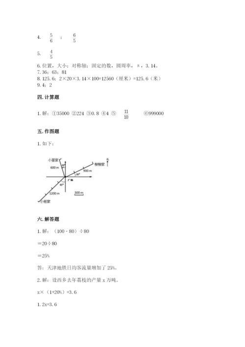 小学数学六年级上册期末考试试卷精品带答案.docx