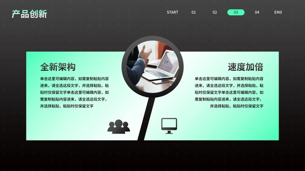 黑绿高级科技风5G赋能企业产品介绍PPT模板