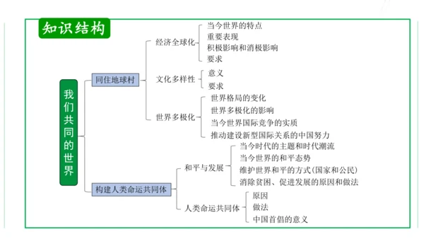 第一单元  我们共同的世界单元复习课件(共50张PPT)2023-2024学年度道德与法治九年级下册