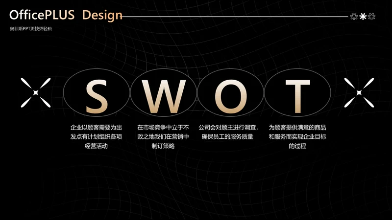 商务风黑色并列关系4项PPT