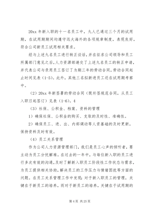 人力资源部的年终总结.docx