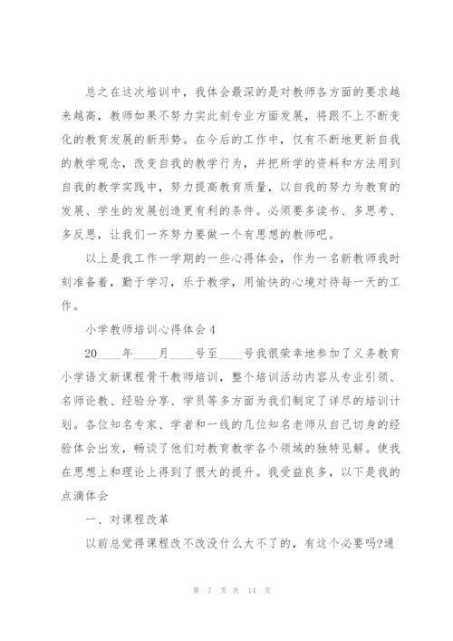 小学教师培训心得体会七篇.docx