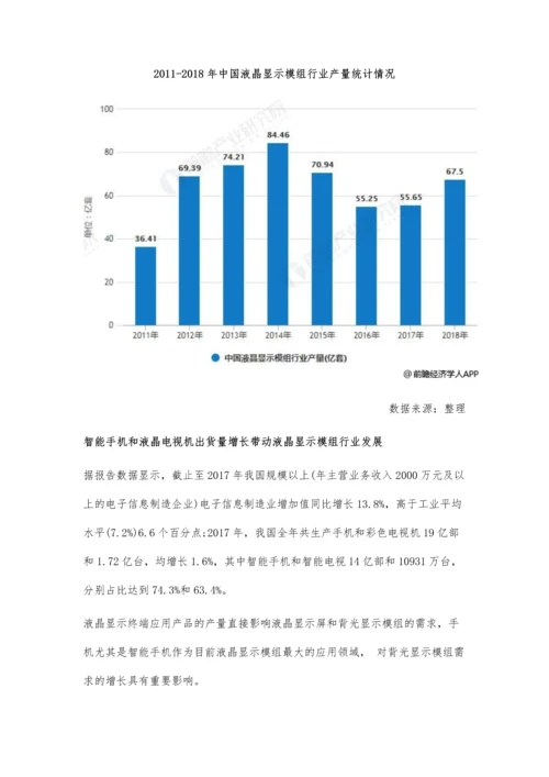 中国液晶显示模组行业发展前景分析-预测显示面板产量有望居全球首位.docx