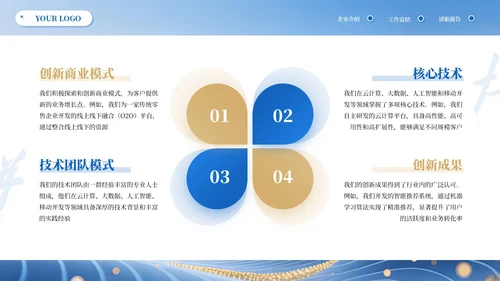 蓝黄高级商务IT互联网通用PPT
