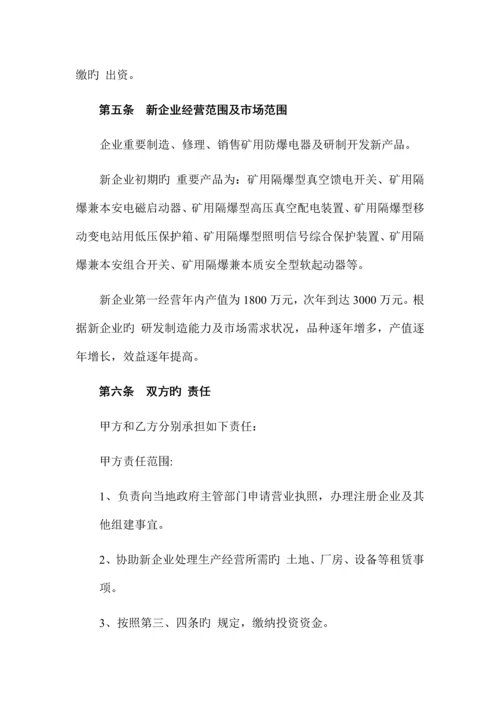 共同出资成立新公司方案.docx