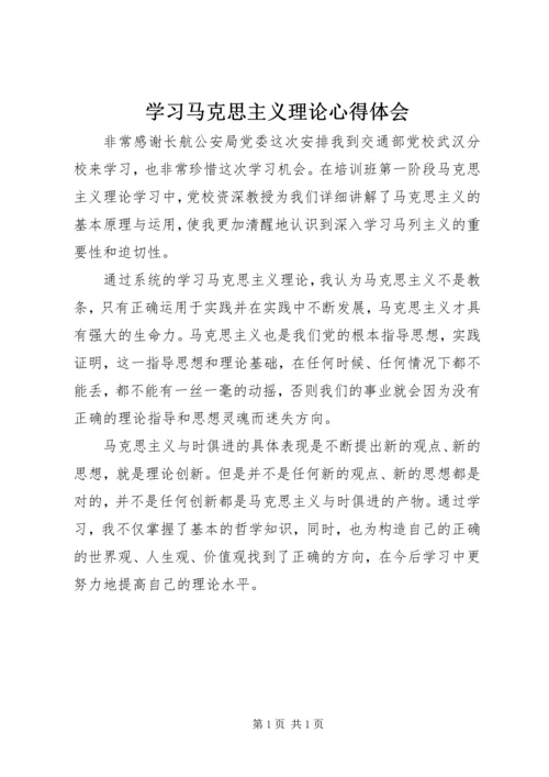 学习马克思主义理论心得体会 (4).docx