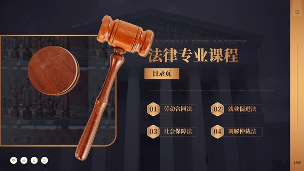 大学法律专业律师事务所法院法学通用PPT模板