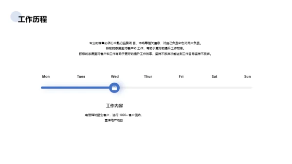 蓝色销售岗位个人简历PPT案例