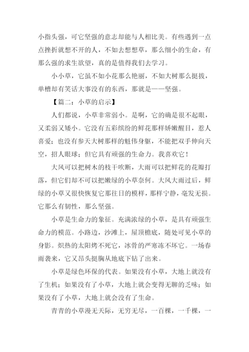 小草的启示作文600字.docx