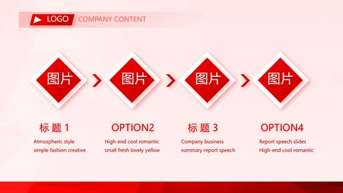 红色喜庆公司企业宣传简介介绍PPT模板