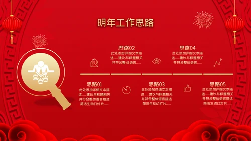 2023春节中国风年会誓师大会年会ppt