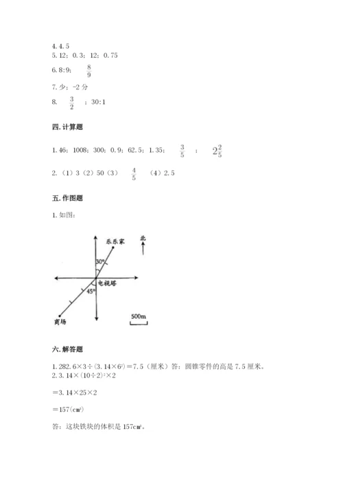 沪教版数学六年级下册期末检测试题带答案（典型题）.docx