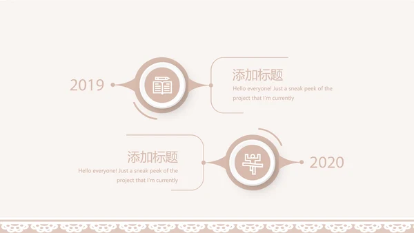 粉色淡雅蕾丝母婴护理用品宣传年年终总结动态PPT