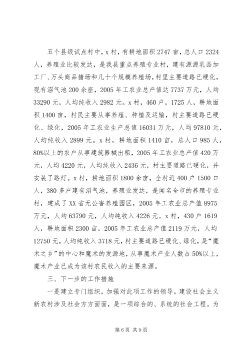 县社会主义新农村建设情况汇报.docx