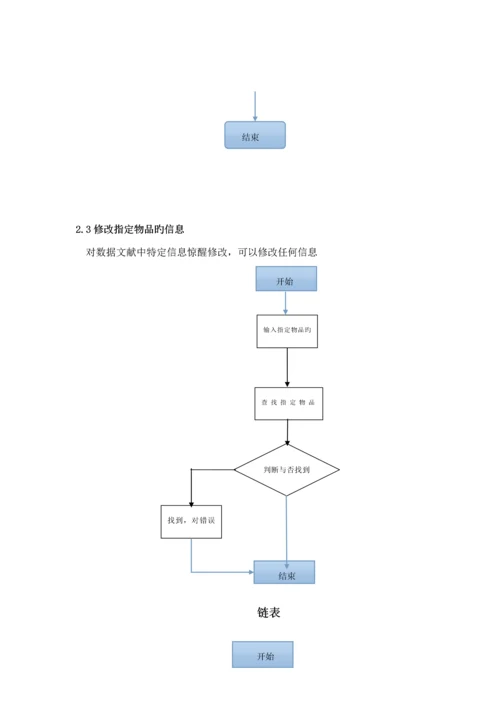 仓库基础管理系统c语言程序设计基础报告.docx