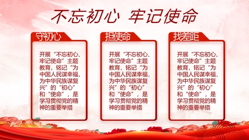 红色大气开展党员风采实践活动PPT