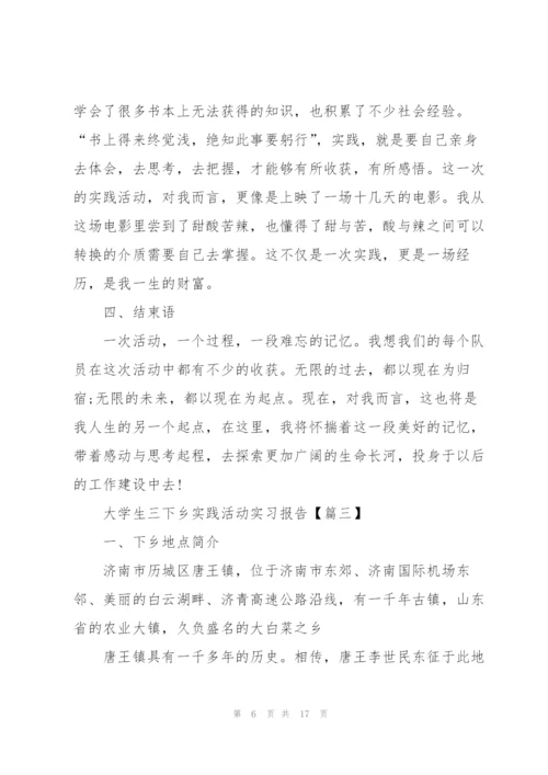 2022年大学生三下乡实践活动实习报告范文.docx