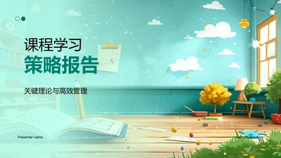 课程学习策略报告PPT模板