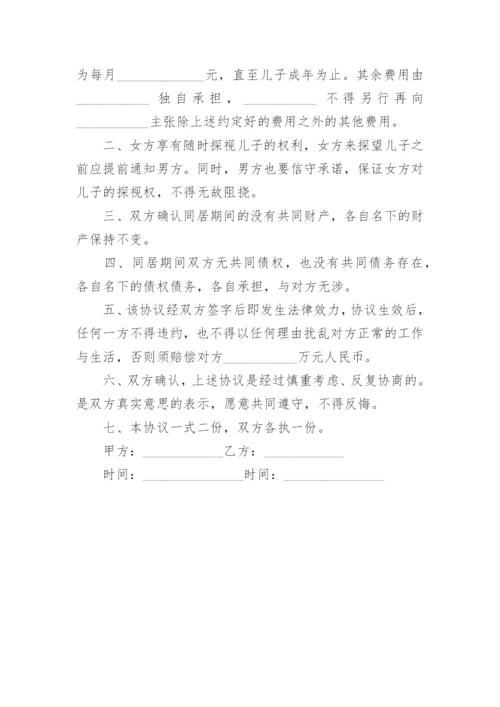 同居期间财产分割协议.docx