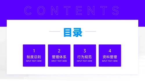 紫色高级质感管理制度培训PPT模板