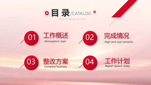 红色会议背景工作总结汇报动态PPT模板