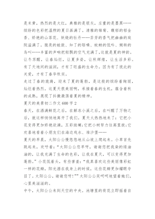 夏天的美景初二作文600字七篇.docx